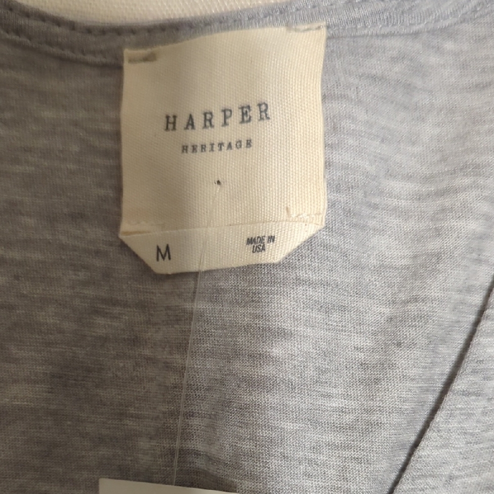 Francesca's Collections Light Gray Tie-Front Blouse - Picture 3 of 3